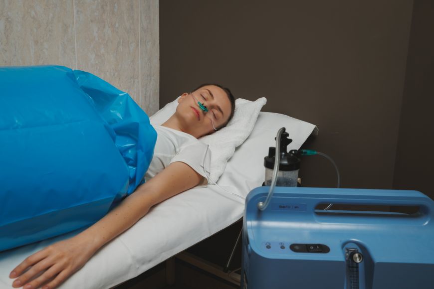 Přístrojová terapie Plynová obálka s oxygenoterapií